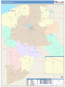 La Porte County, IN Digital Map Color Cast Style